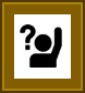 Engel Tutors memory icon, a raised hand and question mark, symbolizing the success students experience through the coaching strategies in Eric's Ann Arbor tutoring services.